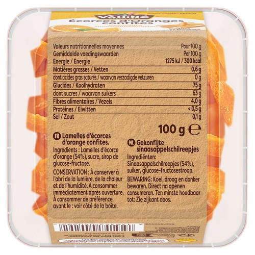 Vahiné Écorces d'Oranges Confites 100g