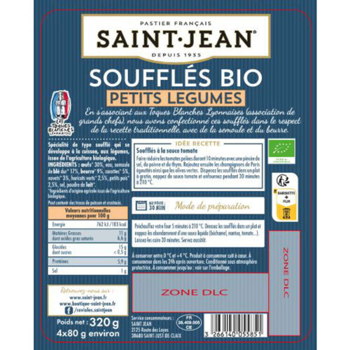 Saint Jean Souffles Bio Legumes 4X80G