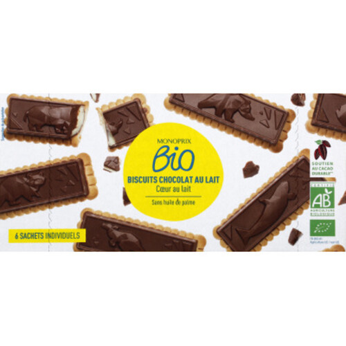 Monoprix Bio Biscuits Chocolat au Lait Bio 125g