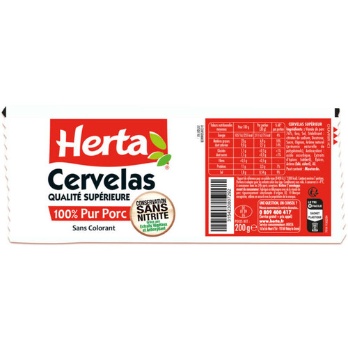Herta Cervelas sans nitrite 200g