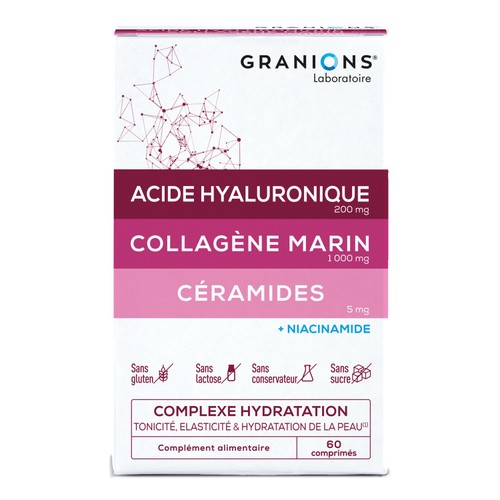 Granions Complexe Hydratation Tonicité Élasticité & Hydratation de la Peau x60 Comprimés