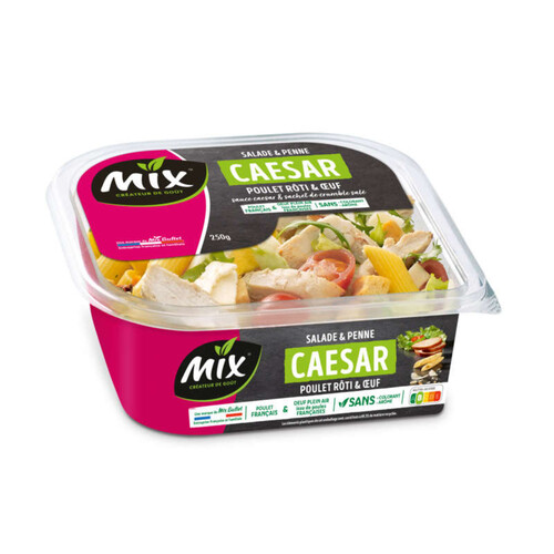 Mix Salade Caesar penne & poulet rôti et œuf 250g