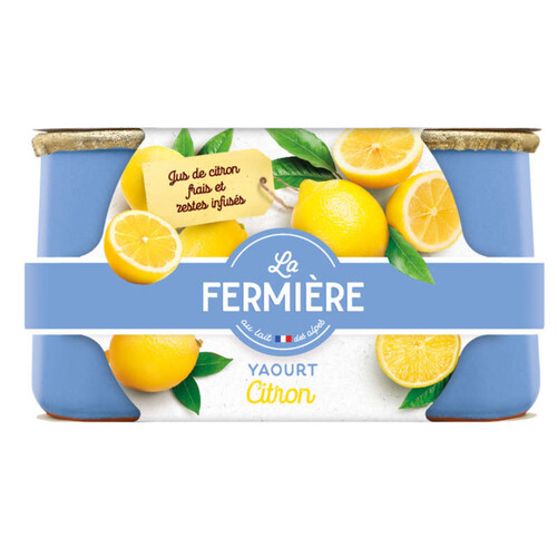 La Fermière Yaourt aux zestes et jus de citron 2x140g