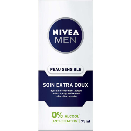 Nivea Soin Apaisant Sensitive, Sans Parfum, Sans Alcool, Hydrate Et Protège 75ml