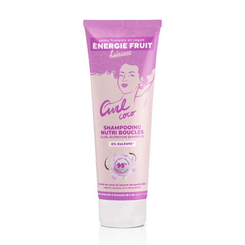 Énergie Fruit Shampooing Coco Et Beurre De Karité Cheveux Bouclés Bio 250ml