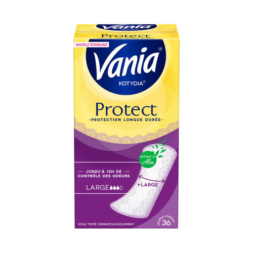 Vania Protège-Slips Protect+ Large Aloé Vera X36