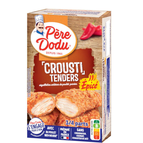 Père Dodu Crousti Tenders épicés aiguillettes de poulet panées 380g