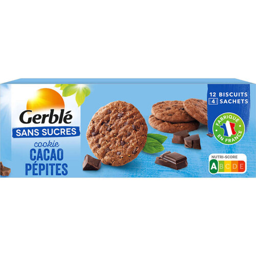 Gerblé Cookie Cacao Pépites, Sans Sucres Ajoutés 130G