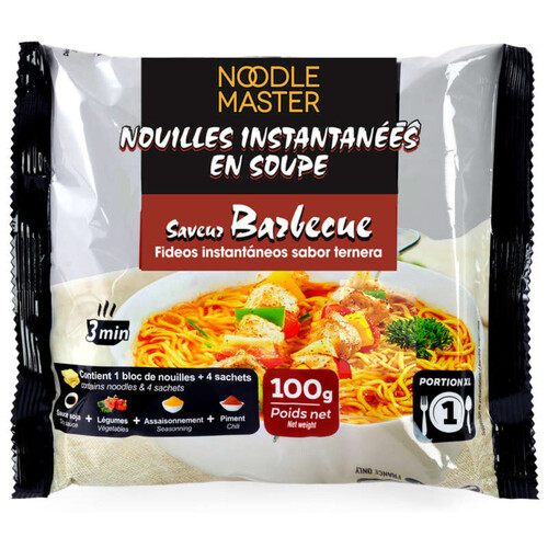 Noodle Master Nouilles Instant Boeuf Bbq