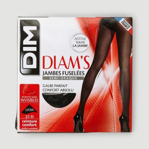 Collant Jambes Fuselées, Noir, 25D, Diam'S - Dim