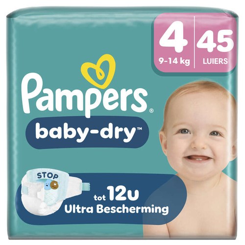 Pampers Baby-Dry Taille 4 - 9kg-14kg - x45 Couches