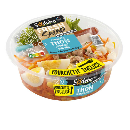 Sodebo Fresh Salad Thon Sans Conservateur 240g