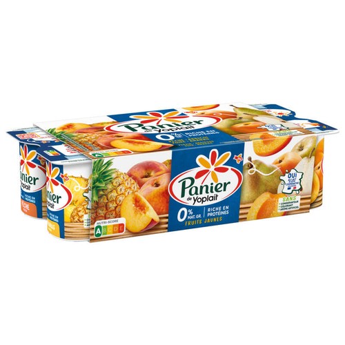 Panier De Yoplait 0% Mg Fruits Jaunes 8x125g