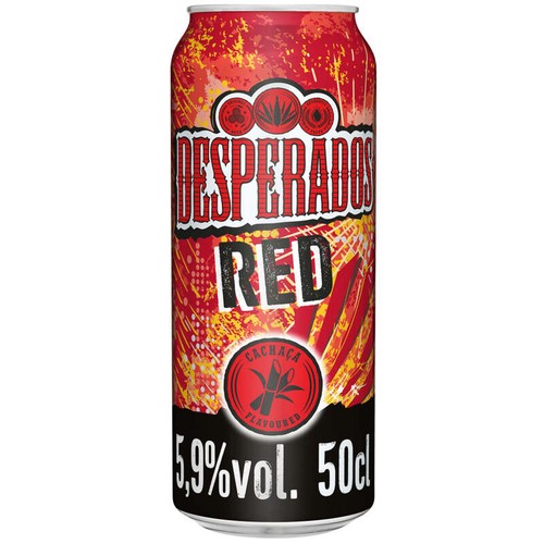 Desperados Red Bière aromatisée au spiritueux Cachaça, Fruits rouges & Guarana 50cl