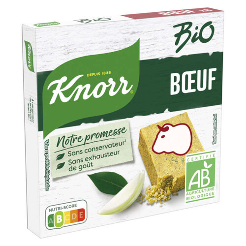 Knorr Bouillon Bio Cubes Saveur Boeuf 6 Cubes 60g