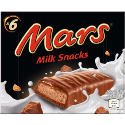 Mars barre chocolatees x6 168g