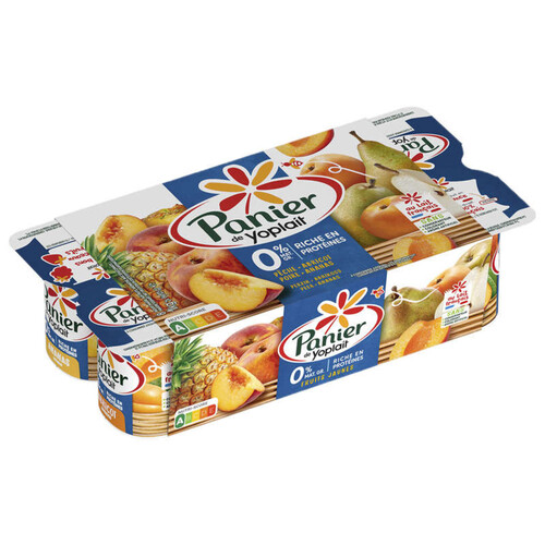 Panier de Yoplait 0% MG Fruits Jaunes 8x125g