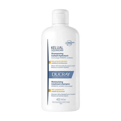 Ducray Kelual Squanorm Shampoing Traitant Hydratant Pellicules Sèches 400ml