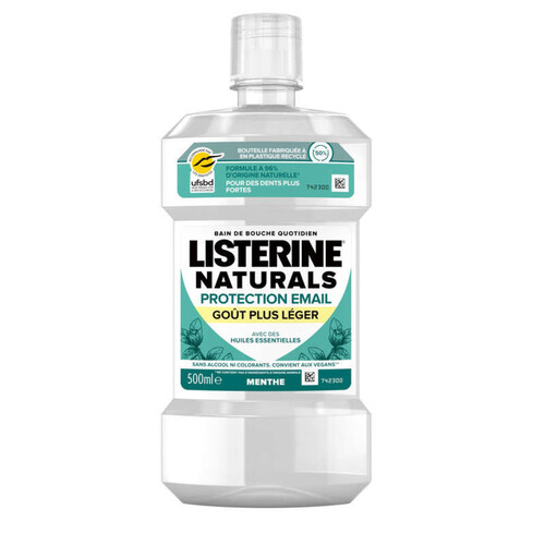 Listerine Bain de bouche Natural Protection Email 500ml