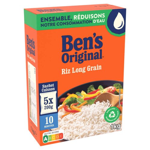 Ben's Original Riz Long Grain Sachet cuisson 5x200g