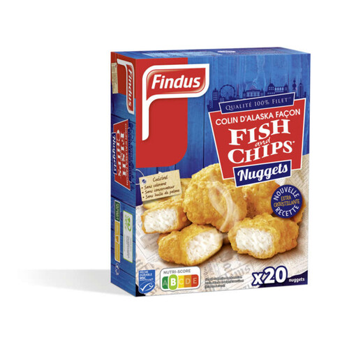 Findus nuggets fishchips 490g