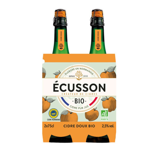 Ecusson Cidre Doux Fruité 2 x75cl