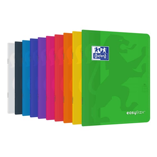 Oxford Cahier Easy Book, Couverture Plastique, 17X22Cm, 96 Pages, Grands Carreaux