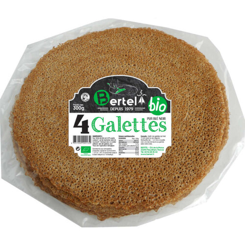 Bertel bio Galette pur blé noir X4 300g