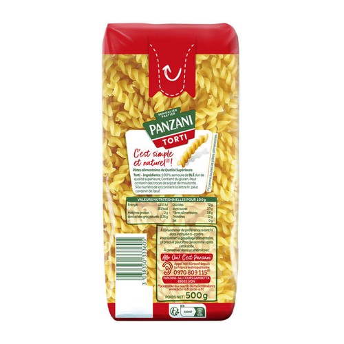 Panzani Qualité Or Torti Cuisson Rapide 500g