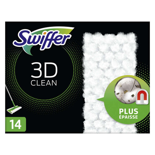 Swiffer 3D Recharge Lingettes Sèches Balai x1