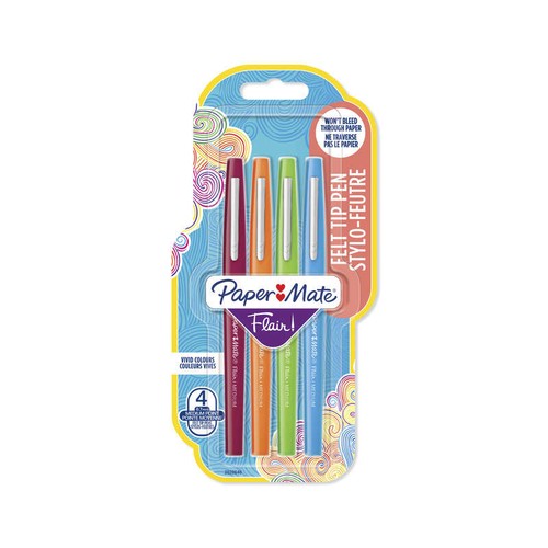 Paper Mate 4 Stylos Feutres Flair Fun