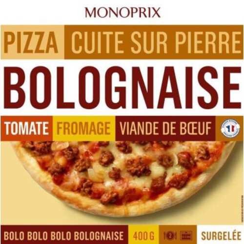 Monoprix Pizza Bolognaise Surgelée 400G