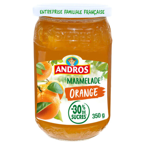 Andros Marmelade Orange -30% de Sucres 350g