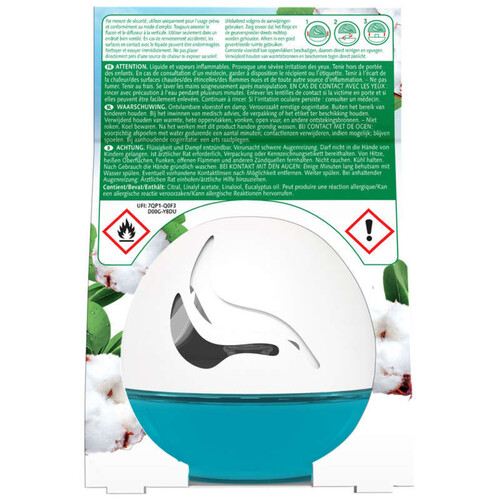 Air wick active fresh fraîcheur de coton 75ml