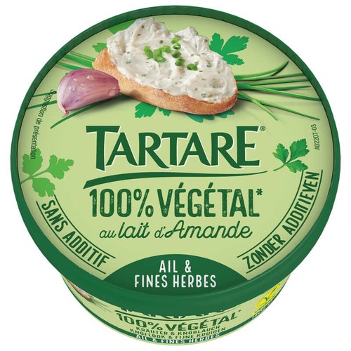 Tartare Végétal Fromage À Tartiner Ail Et Fines Herbes 140g