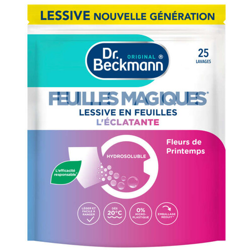 Dr Beckmann Lessive en Feuilles l'Eclatante x25 Feuilles Hydrosoluble