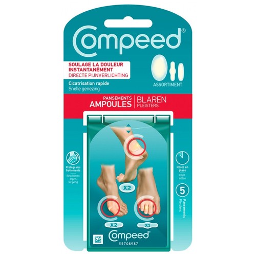 Compeed Pansements ampoules assortiment x5