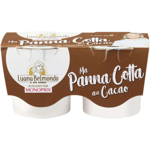 Luana Belmondo x Monoprix Ma Panna Cotta au Cacao 2x100g