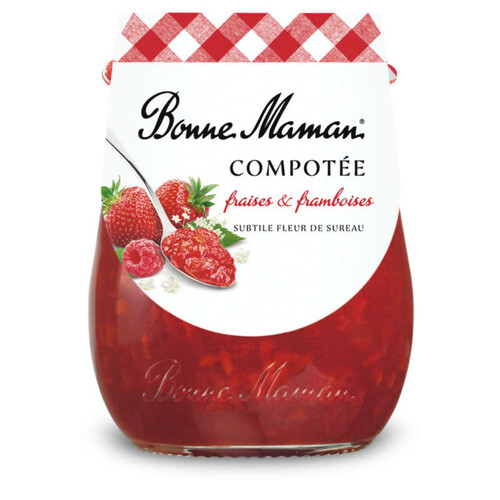 Bonne Maman cptee fraise framboise sureau 130g