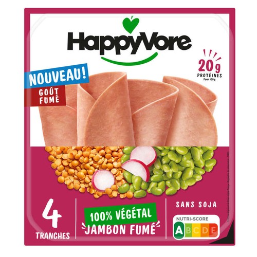 Happyvore Jambon fumé végétal & gourmand 120g