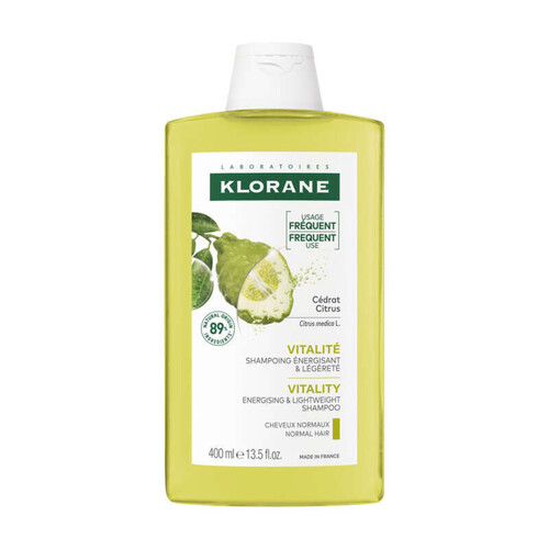 [Para] Klorane Légèreté Shampoing Assainissant à la Pulpe de Cédrat Pour Cheveux normaux Régraissant Vite 400ml