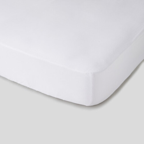 Monoprix Maison Drap Housse 140X190cm, Blanc, Jersey en Coton Bio