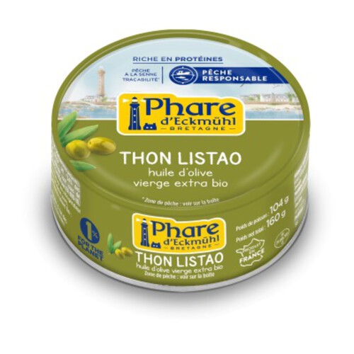 [Par Naturalia] Phare D'Eckmuhl Thon Listao À L'Huile D'Olive 160G