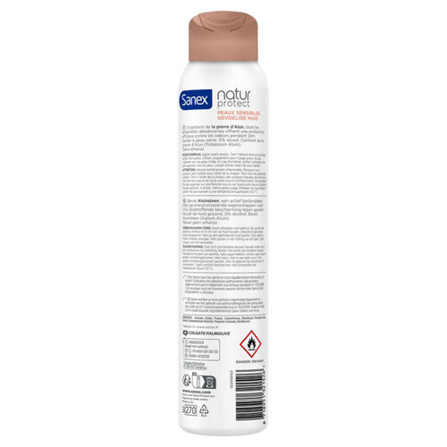 Sanex Déodorant Spray Natur Protect Peaux sensibles 200ml