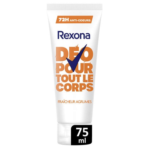 Rexona Déodorant pour Tout le Corps Crème 72h Fraîcheur Agrumes 75ml