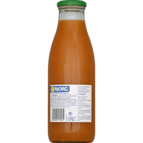 Bjorg Jus Vitalité Orange, Carotte Et Citron Bio 75Cl