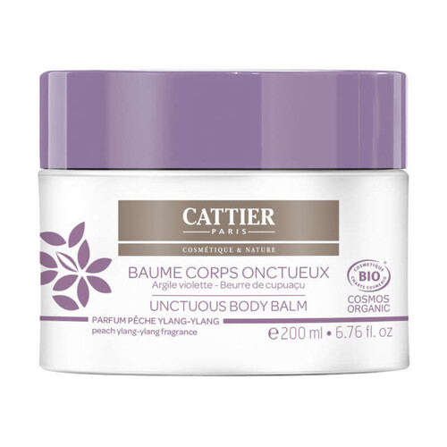 Cattier Baume Corps Onctueux, Parfum Pêche & Ylang Ylang, Bio 200Ml