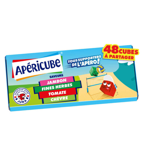 Apéricube fromage fondu le goût de la fête 48 cubes 250g