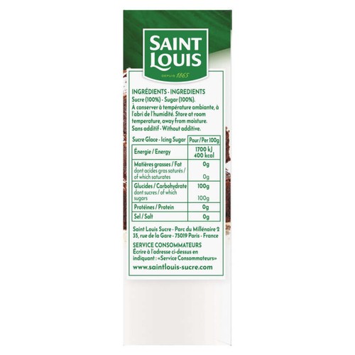 Saint Louis Sucre glace blanc Bio 500g