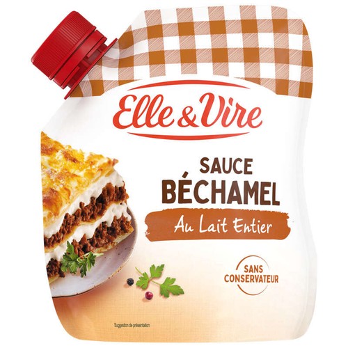 Elle & Vire Sauce béchamel au lait entier format poche 33cl